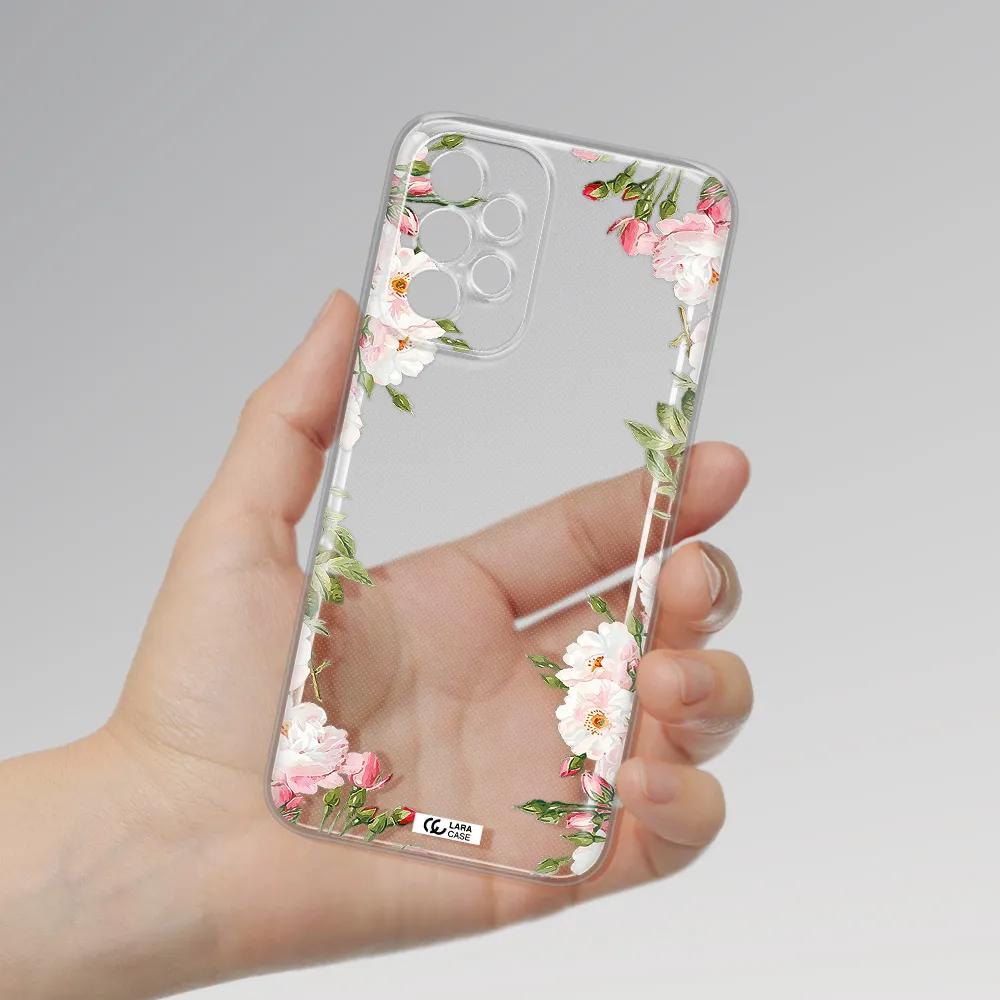 Watercolor Floral Frame Samsung A23 5G Clear Tpu Case