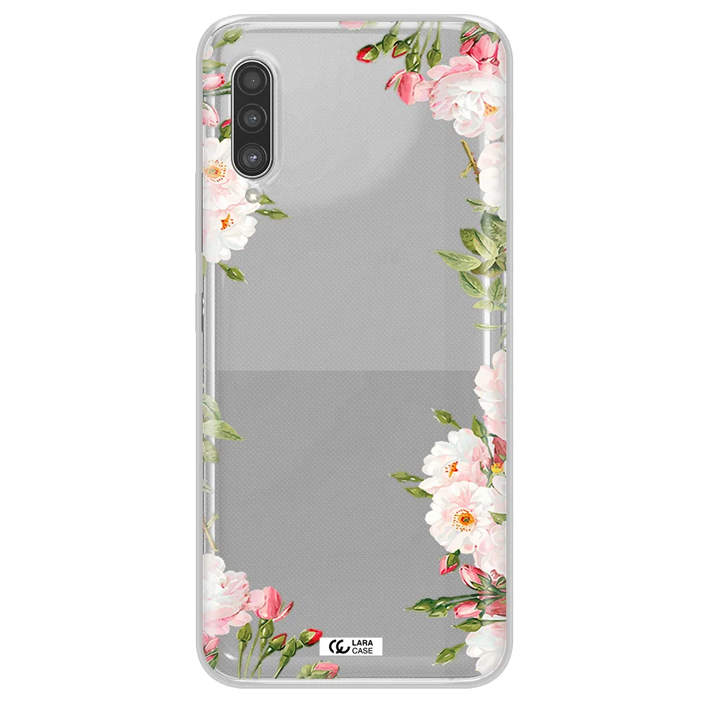 Watercolor Floral Frame Samsung A90 Clear TPU Case