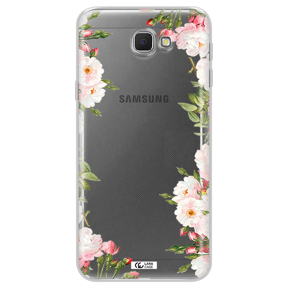 Watercolor Floral Frame Samsung J5 Prime Clear TPU Case