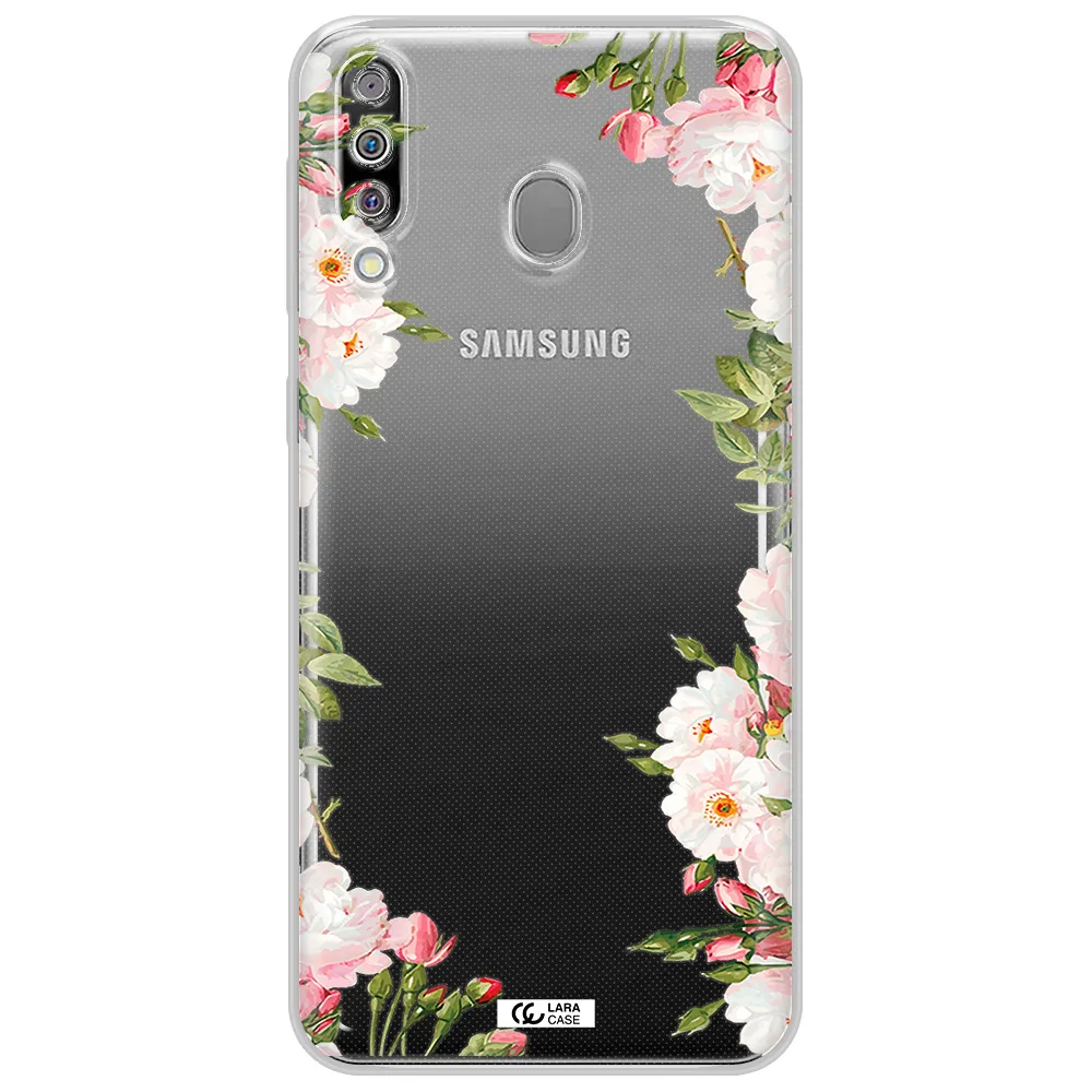 Watercolor Floral Frame Samsung M30 Clear TPU Case