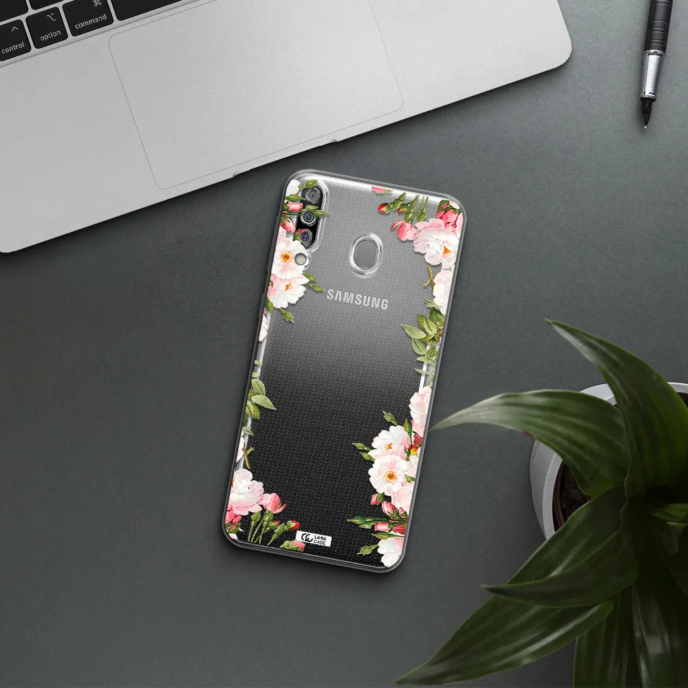 Watercolor Floral Frame Samsung M30 Clear TPU Case