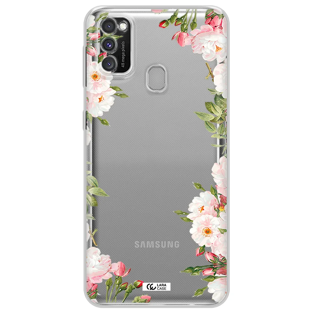 Watercolor Floral Frame Samsung M30S Clear TPU Case