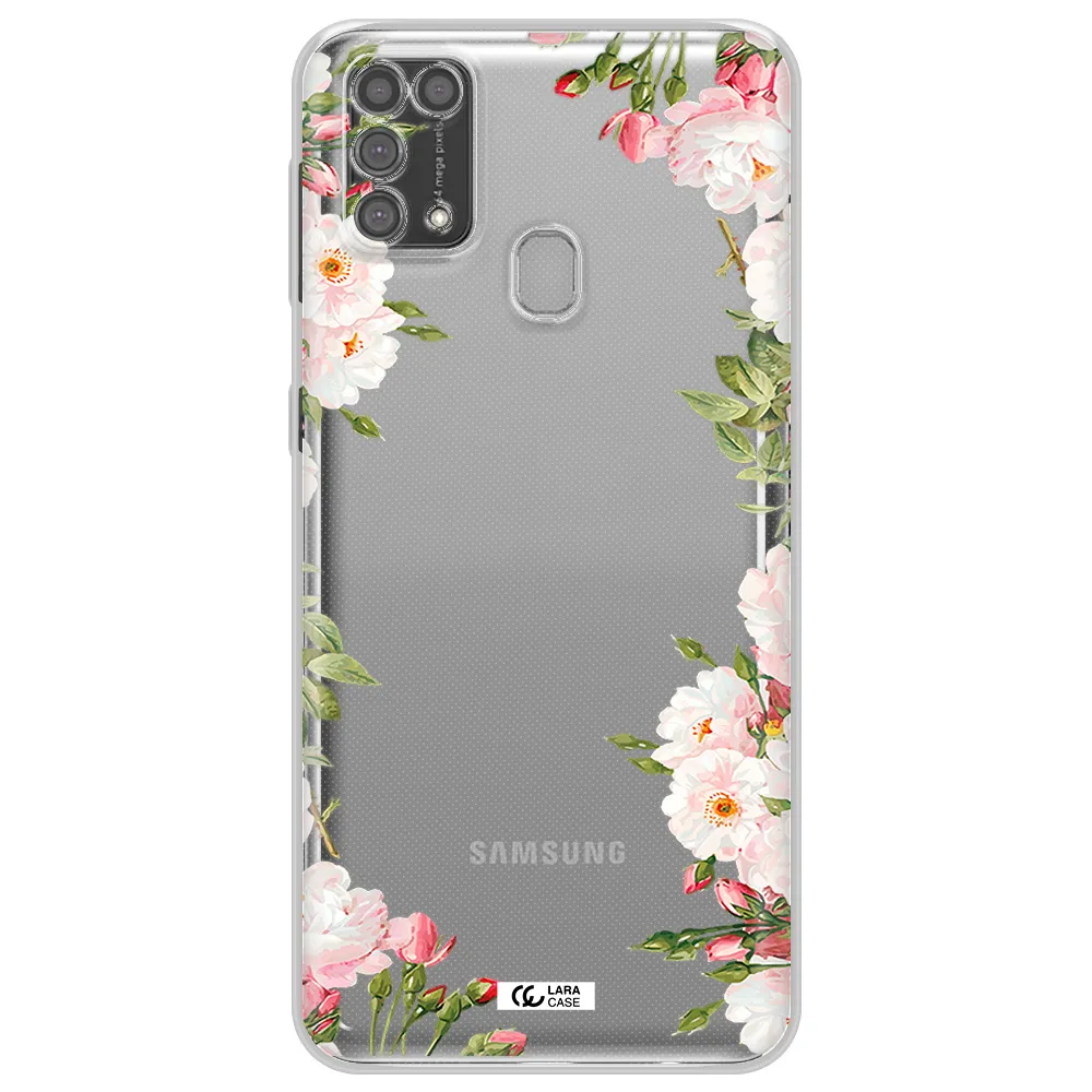 Watercolor Floral Frame Samsung M31 Clear TPU Case