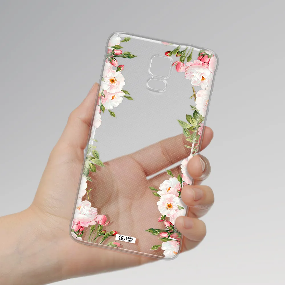 Watercolor Floral Frame Samsung Note 4 Clear TPU Case