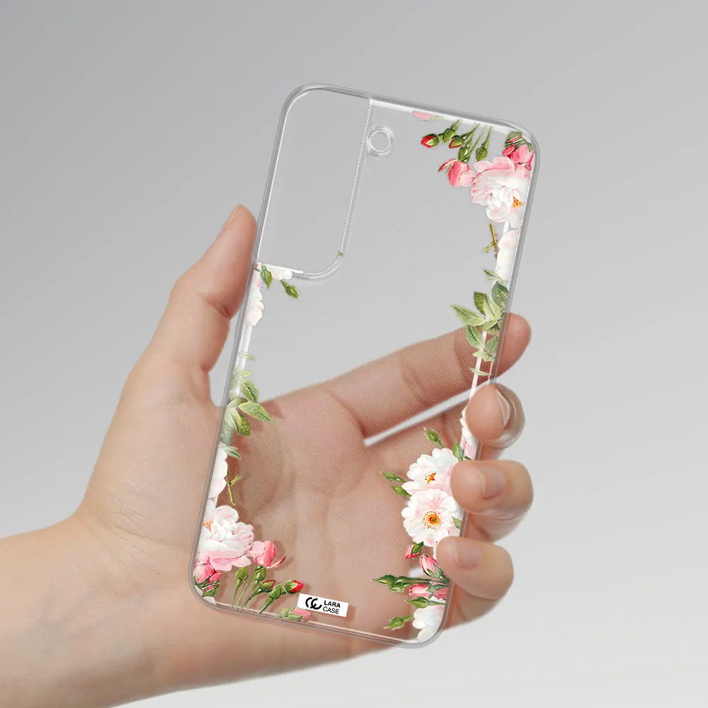 Watercolor Floral Frame Samsung S 22 Plus Clear TPU Case