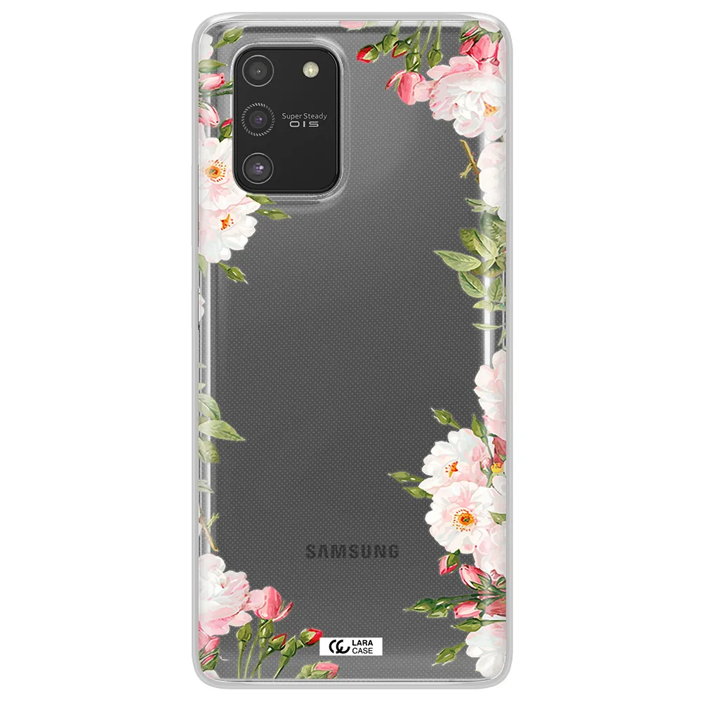Watercolor Floral Frame Samsung S10 Lite Clear TPU Case