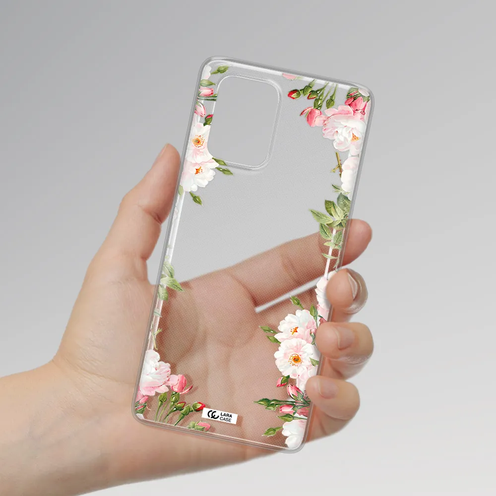 Watercolor Floral Frame Samsung S10 Lite Clear TPU Case