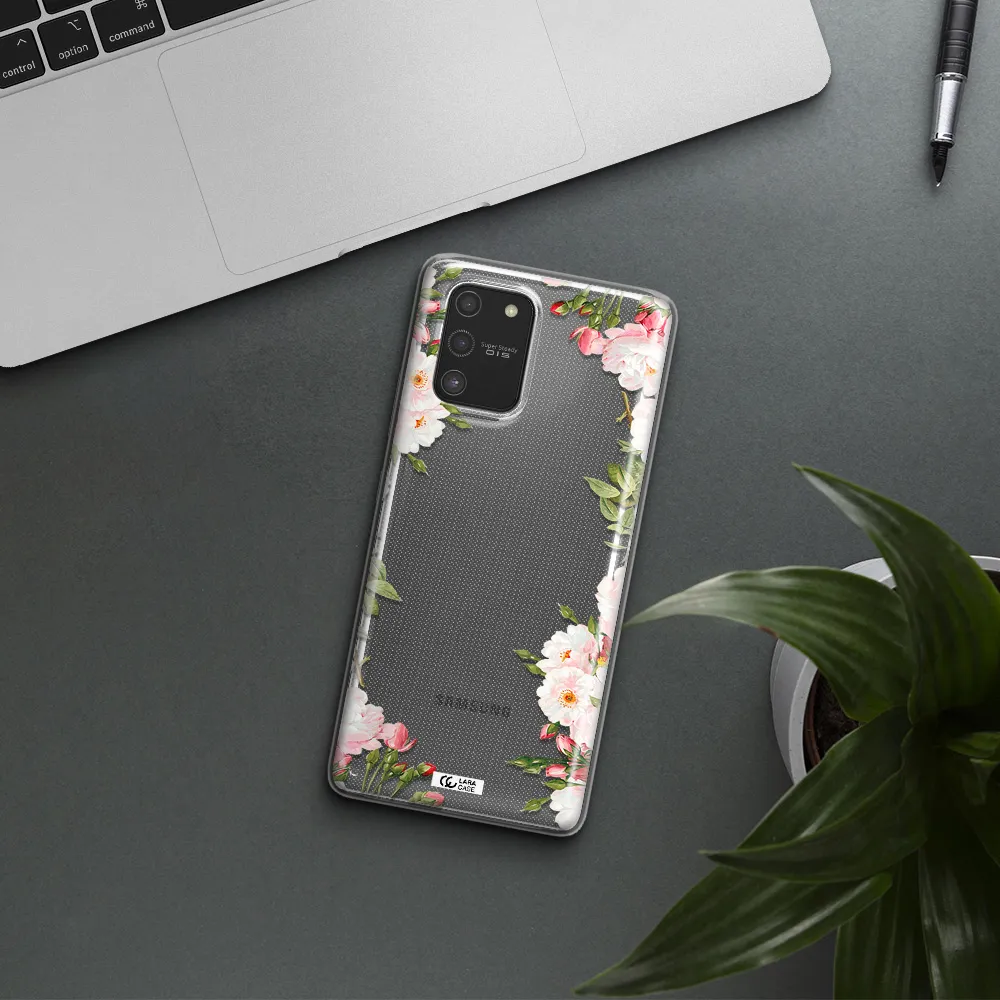 Watercolor Floral Frame Samsung S10 Lite Clear TPU Case