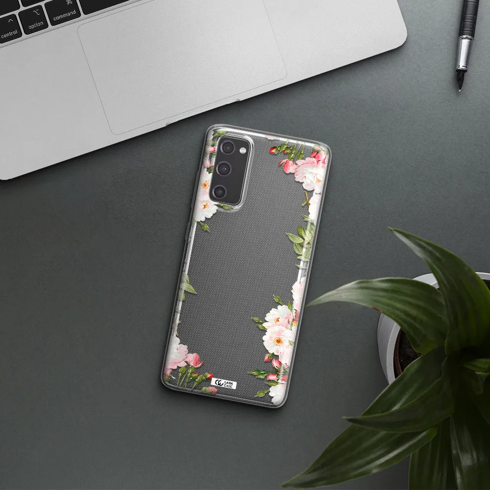 Watercolor Floral Frame Samsung S20 Fe Clear TPU Case
