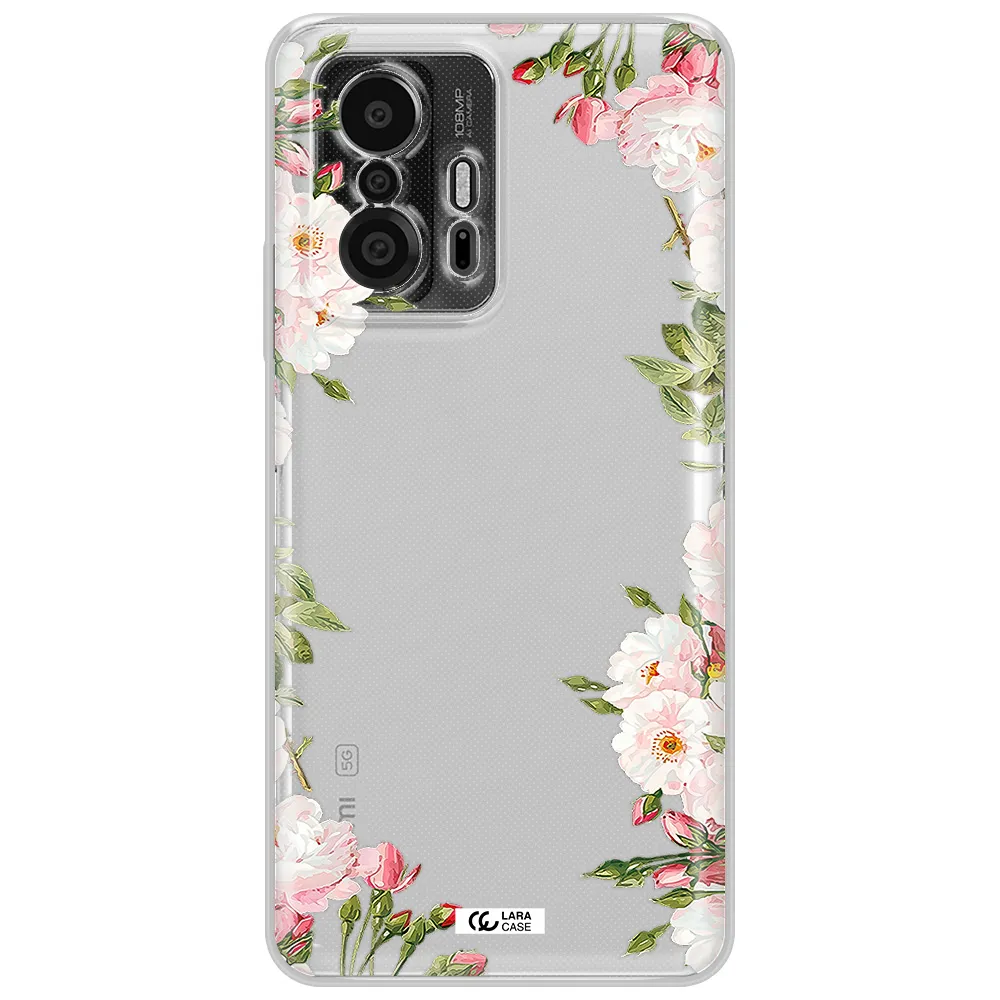 Watercolor Floral Frame Xiaomi 11T Pro Clear Tpu Case