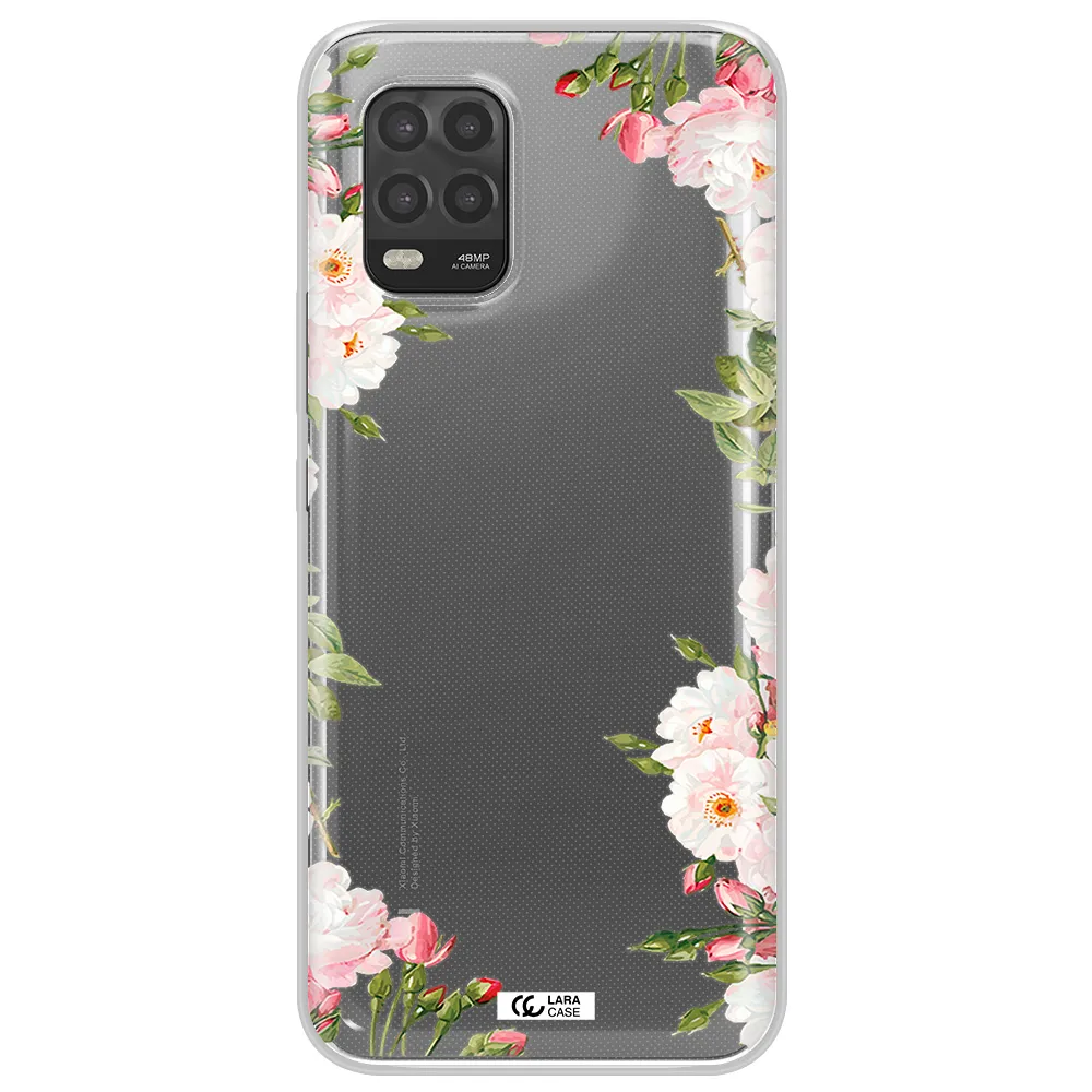 Watercolor Floral Frame Xiaomi Mi 10 Lite Clear TPU Case