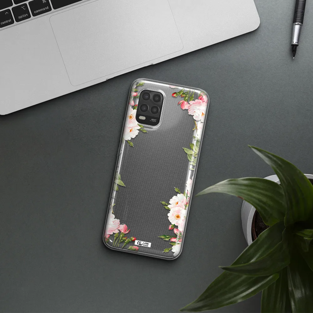 Watercolor Floral Frame Xiaomi Mi 10 Lite Clear TPU Case