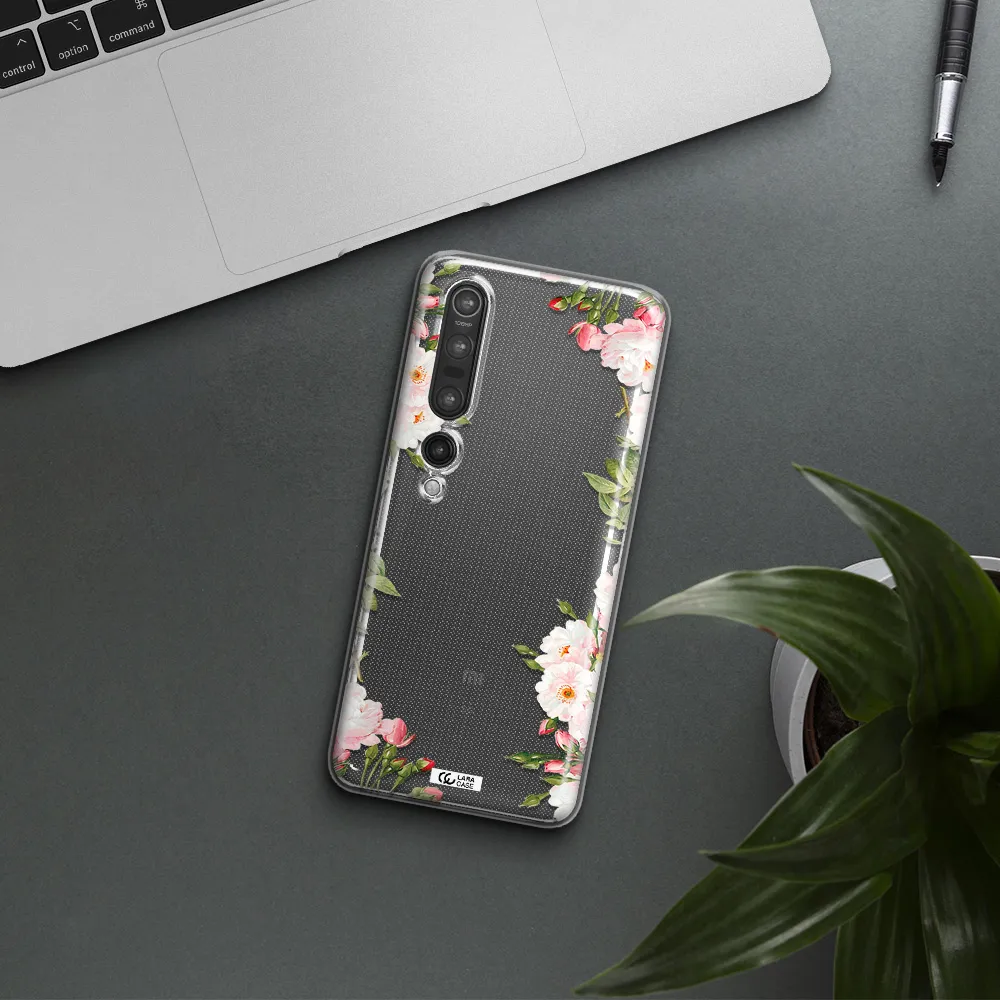 Watercolor Floral Frame Xiaomi Mi 10 Pro Clear TPU Case