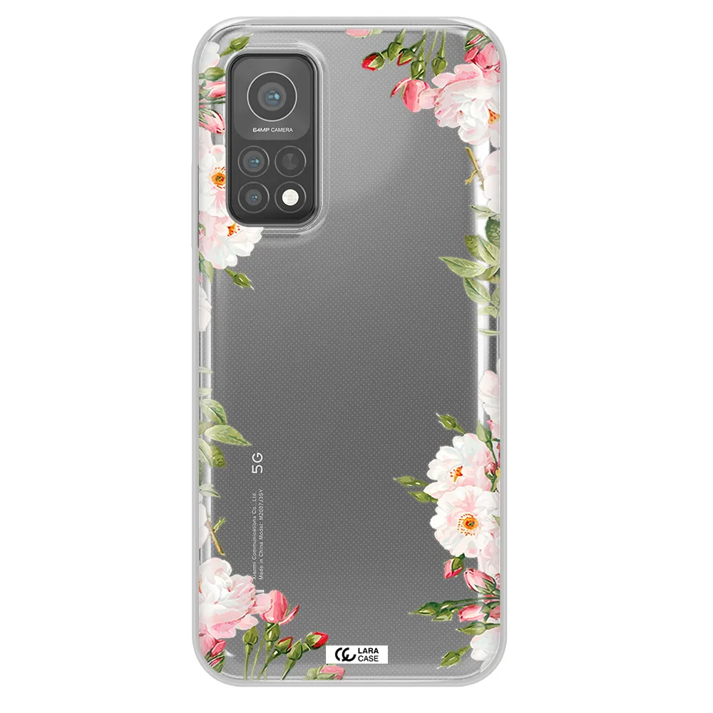Watercolor Floral Frame Xiaomi Mi 10 T Pro Clear TPU Case