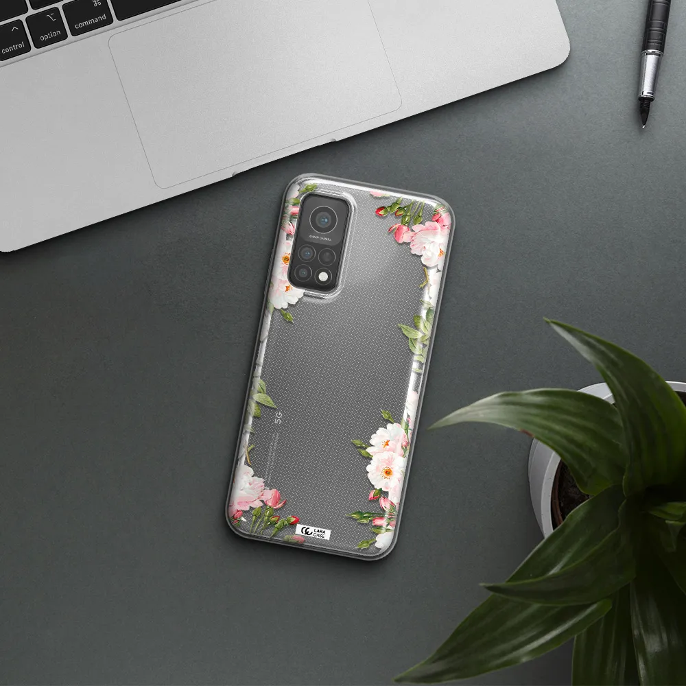 Watercolor Floral Frame Xiaomi Mi 10 T Pro Clear TPU Case