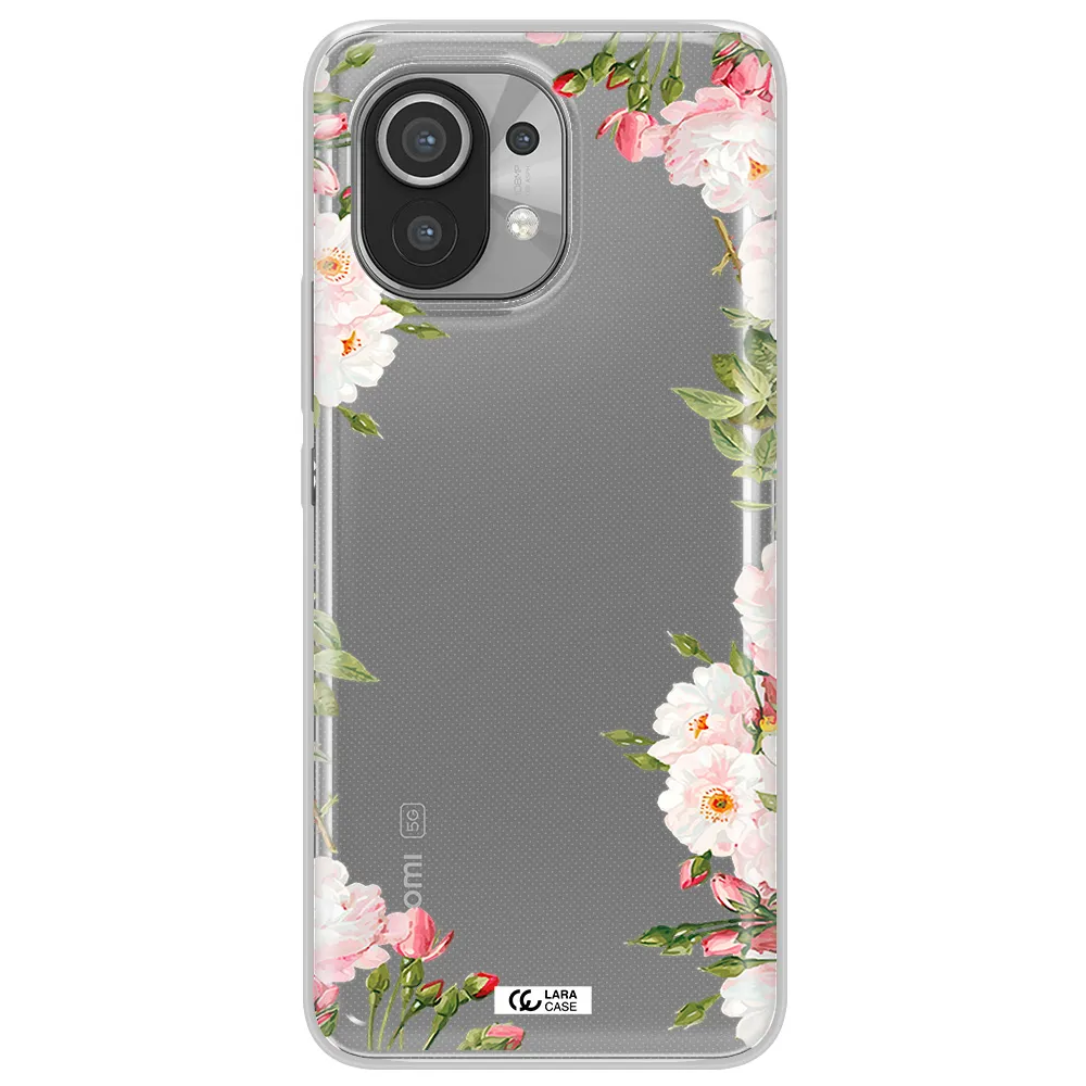 Watercolor Floral Frame Xiaomi Mi 11 Clear TPU Case