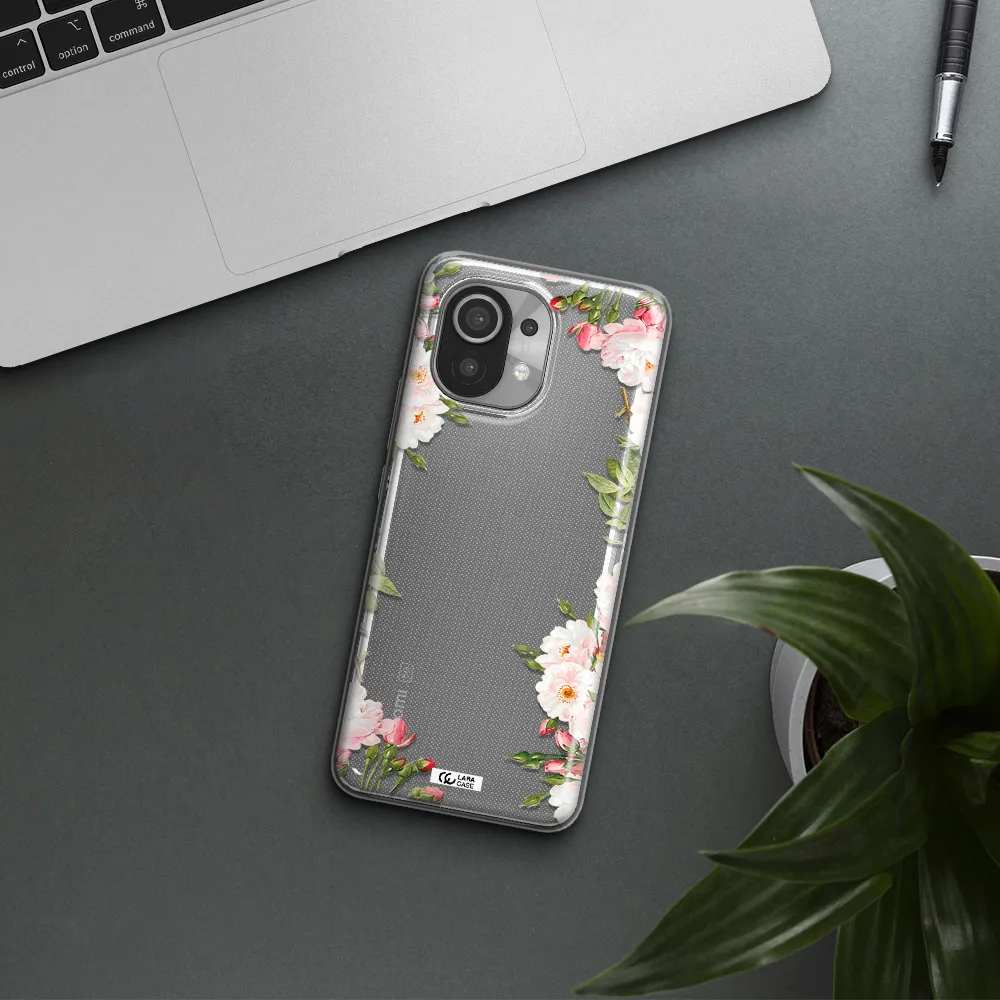 Watercolor Floral Frame Xiaomi Mi 11 Clear TPU Case