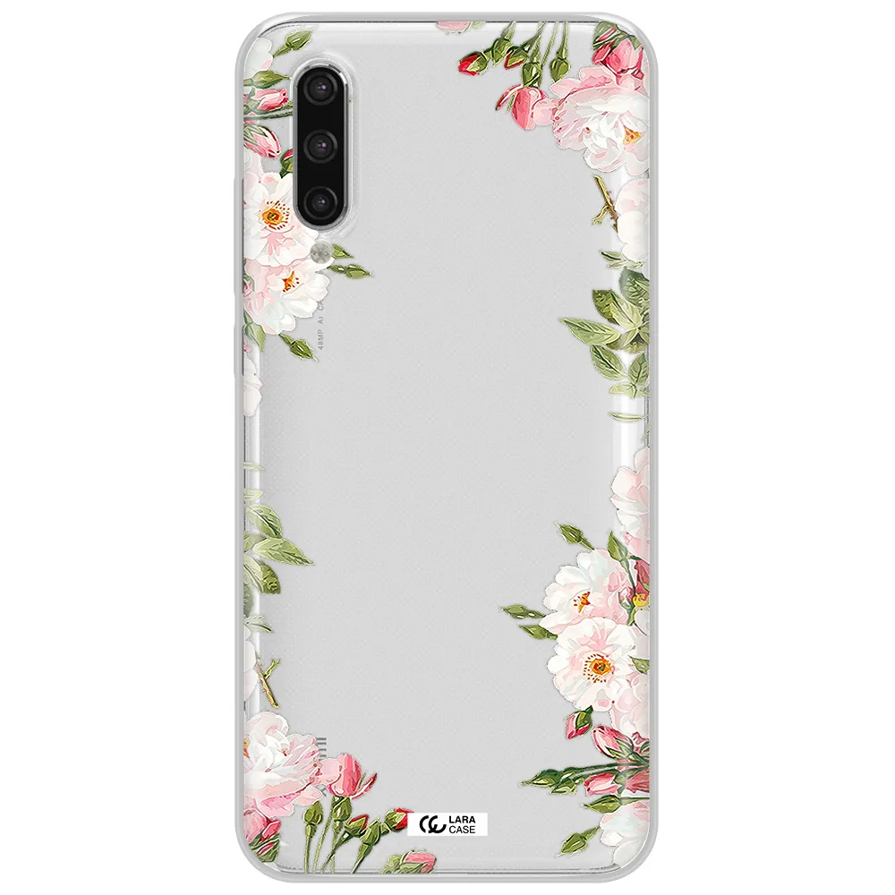 Watercolor Floral Frame Xiaomi Mi 9 Lite Clear Tpu Case