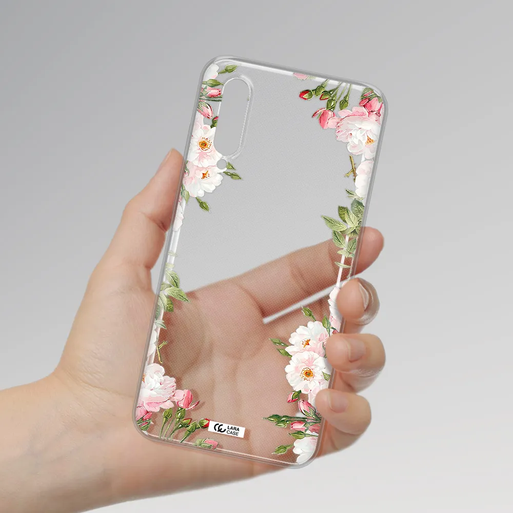 Watercolor Floral Frame Xiaomi Mi 9 Lite Clear Tpu Case