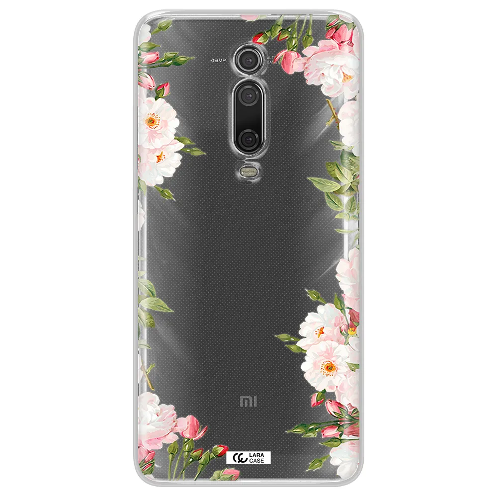 Watercolor Floral Frame Xiaomi Mi 9T Clear TPU Case