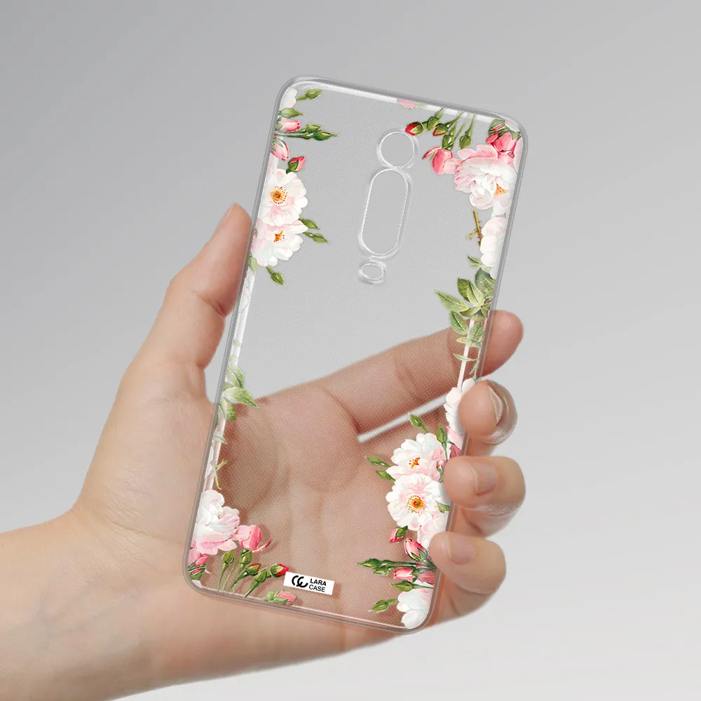 Watercolor Floral Frame Xiaomi Mi 9T Clear TPU Case