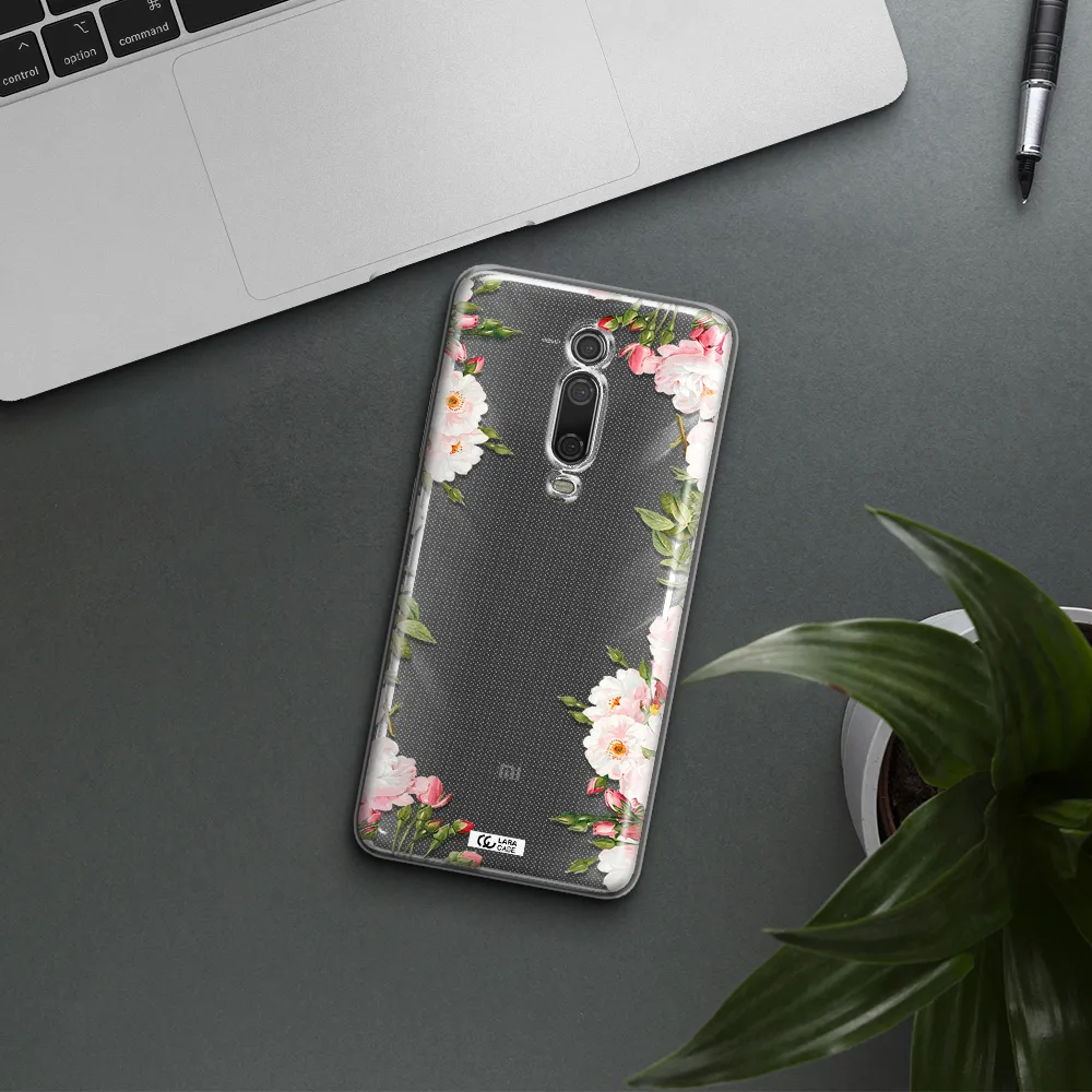 Watercolor Floral Frame Xiaomi Mi 9T Clear TPU Case
