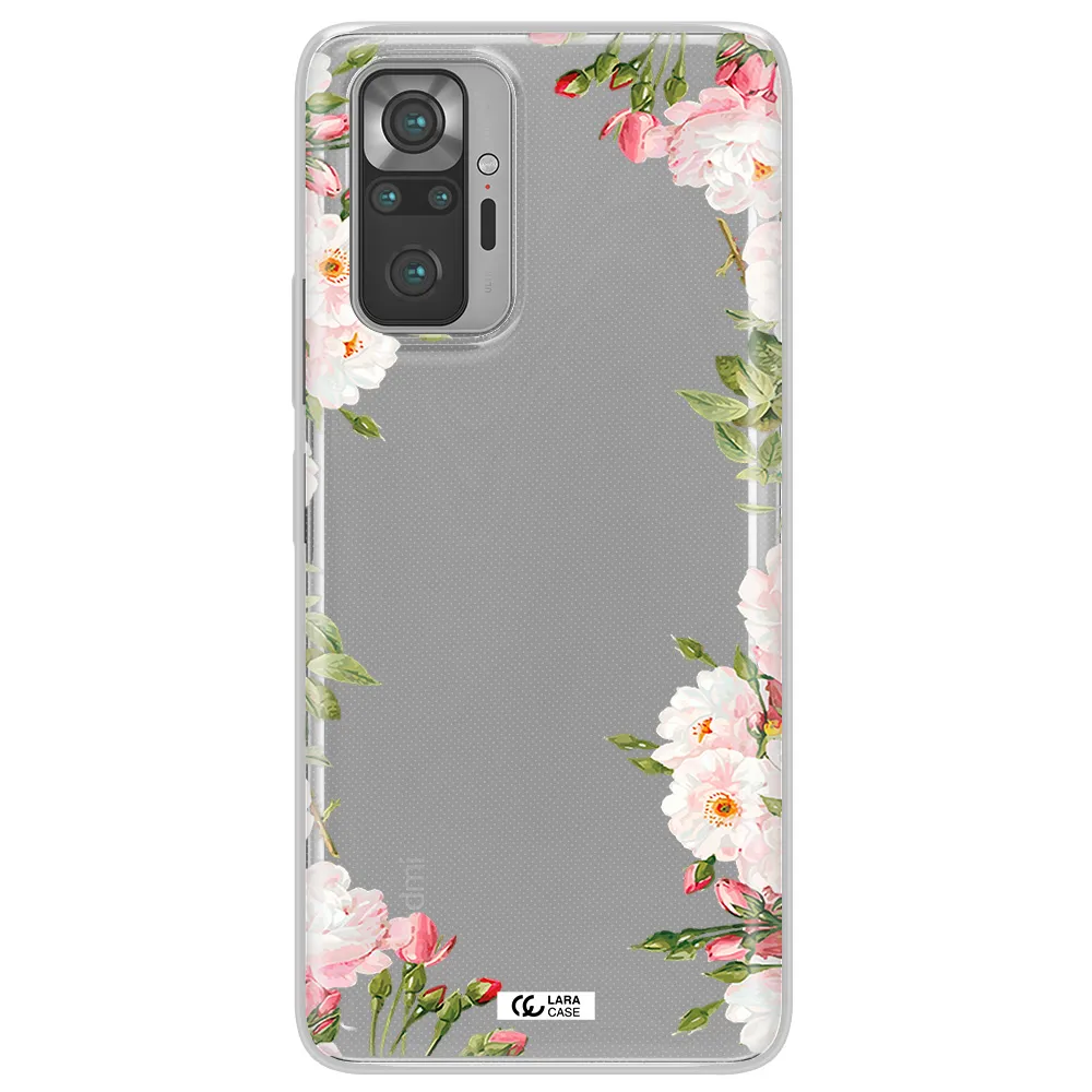 Watercolor Floral Frame Xiaomi Note 10 Pro Clear TPU Case