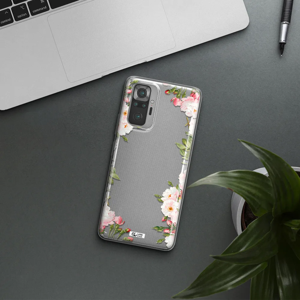 Watercolor Floral Frame Xiaomi Note 10 Pro Clear TPU Case