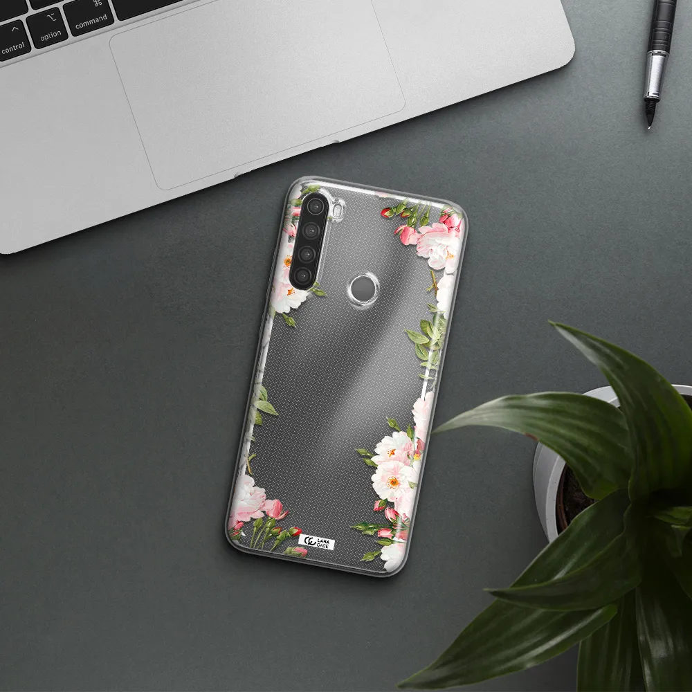 Watercolor Floral Frame Xiaomi Note 8 Clear TPU Case