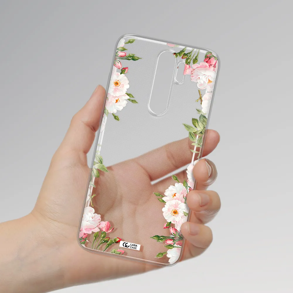 Watercolor Floral Frame Xiaomi Note 8 Pro Clear TPU Case
