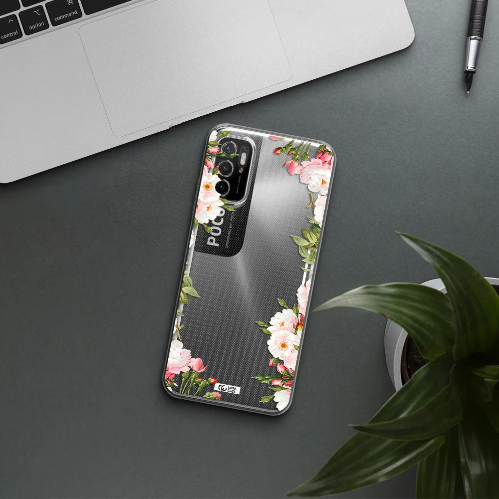 Watercolor Floral Frame Xiaomi Poco M3 Pro Clear Tpu Case