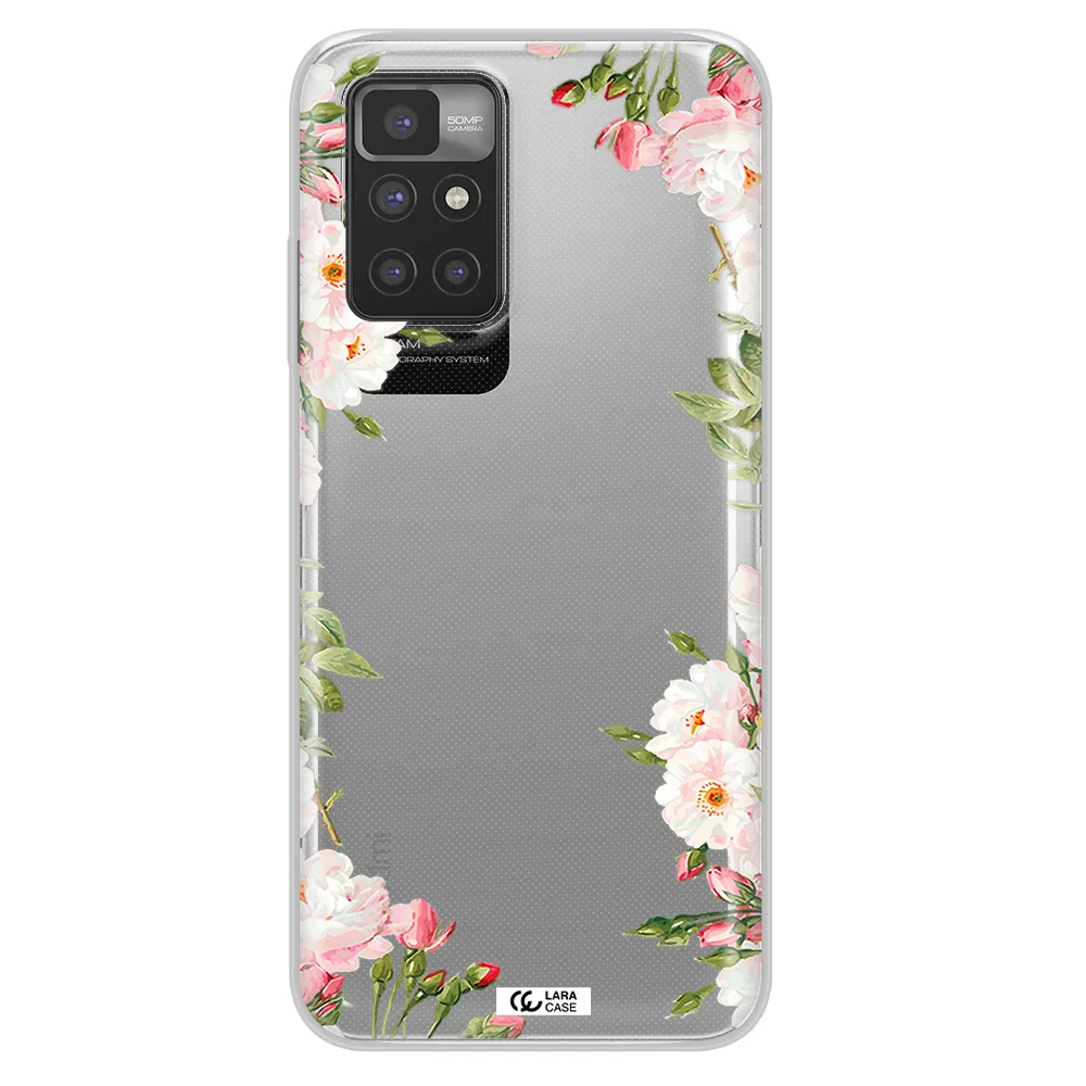 Watercolor Floral Frame Xiaomi Redmi 10 Clear TPU Case