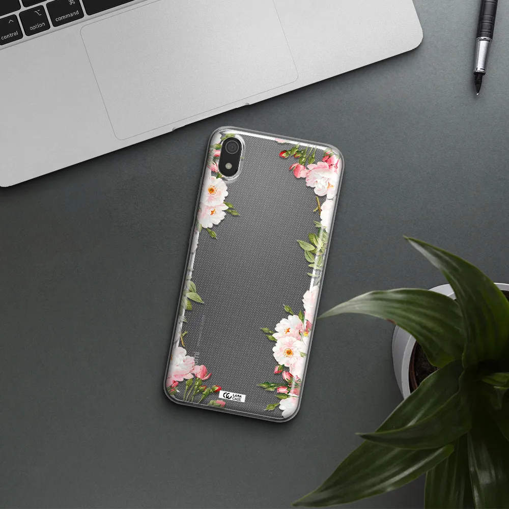 Watercolor Floral Frame Xiaomi Redmi 7A Clear TPU Case