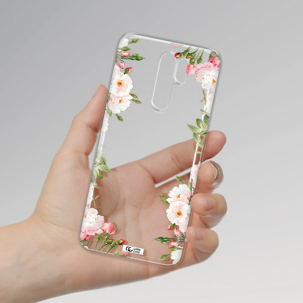 Watercolor Floral Frame Xiaomi Redmi 9 Clear TPU Case