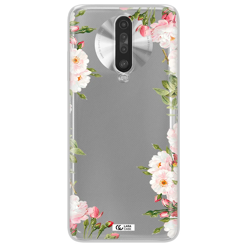 Watercolor Floral Frame Xiaomi Redmi K30 Clear TPU Case