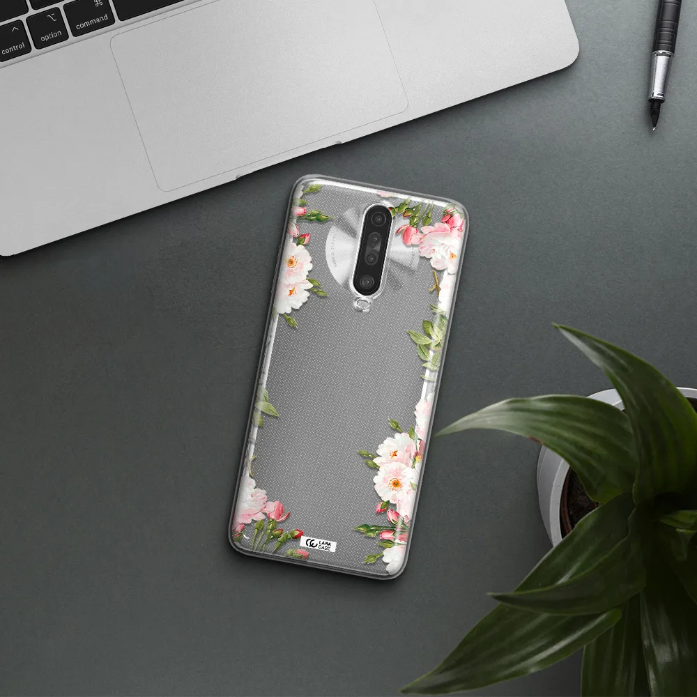 Watercolor Floral Frame Xiaomi Redmi K30 Clear TPU Case