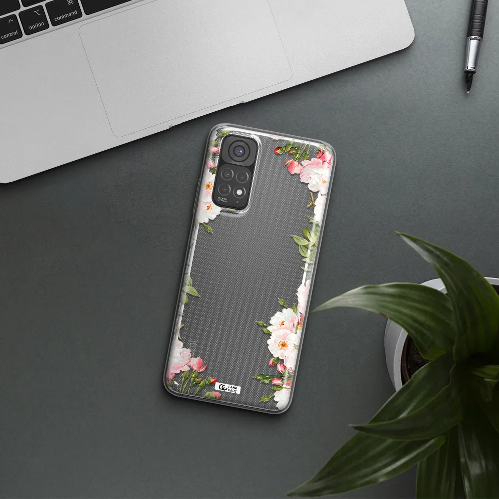 Watercolor Floral Frame Xiaomi Redmi Note 11 Clear TPU Case