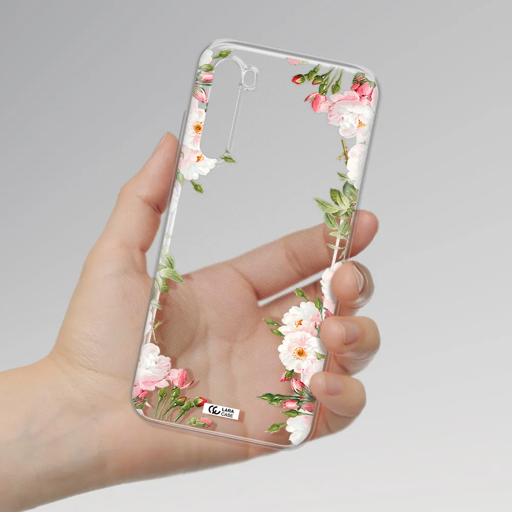 Watercolor Floral Frame Xiaomi Redmi Note 8T Clear Tpu Case