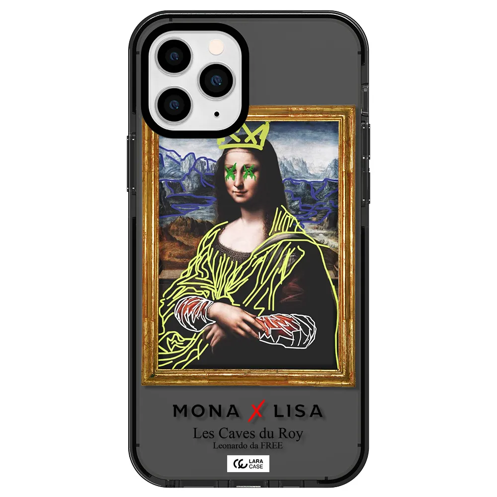 Monalisa Pop Art Apple iPhone 11 pro impact Smoke Black Case