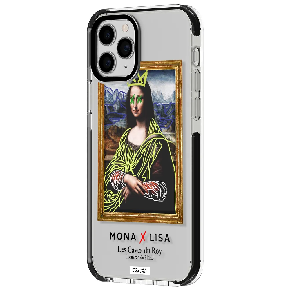 Monalisa Pop Art Apple iPhone 11 pro max impact black border Case
