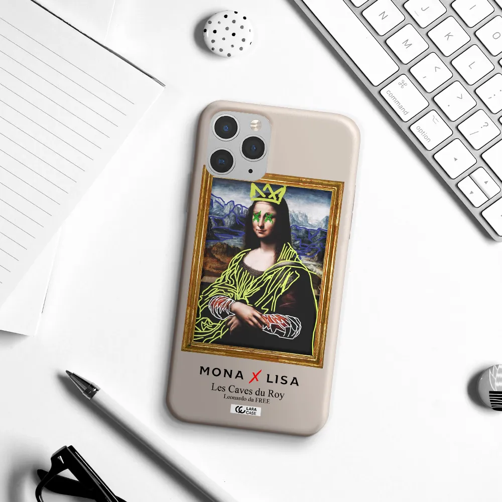 Monalisa Pop Art Apple iPhone 11 pro max Silicone Stone Case
