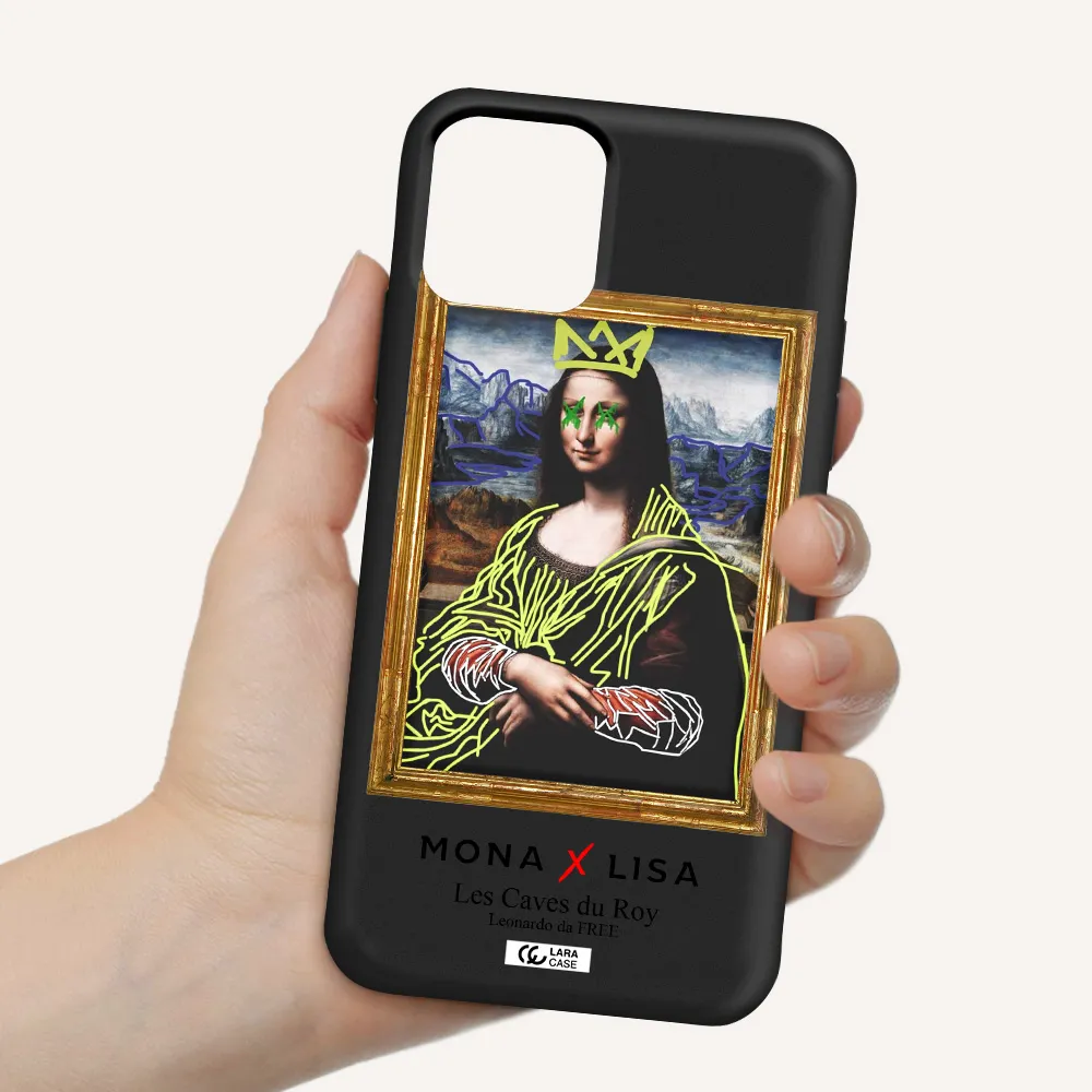 Monalisa Pop Art Apple iPhone 11 pro Silicone black Case