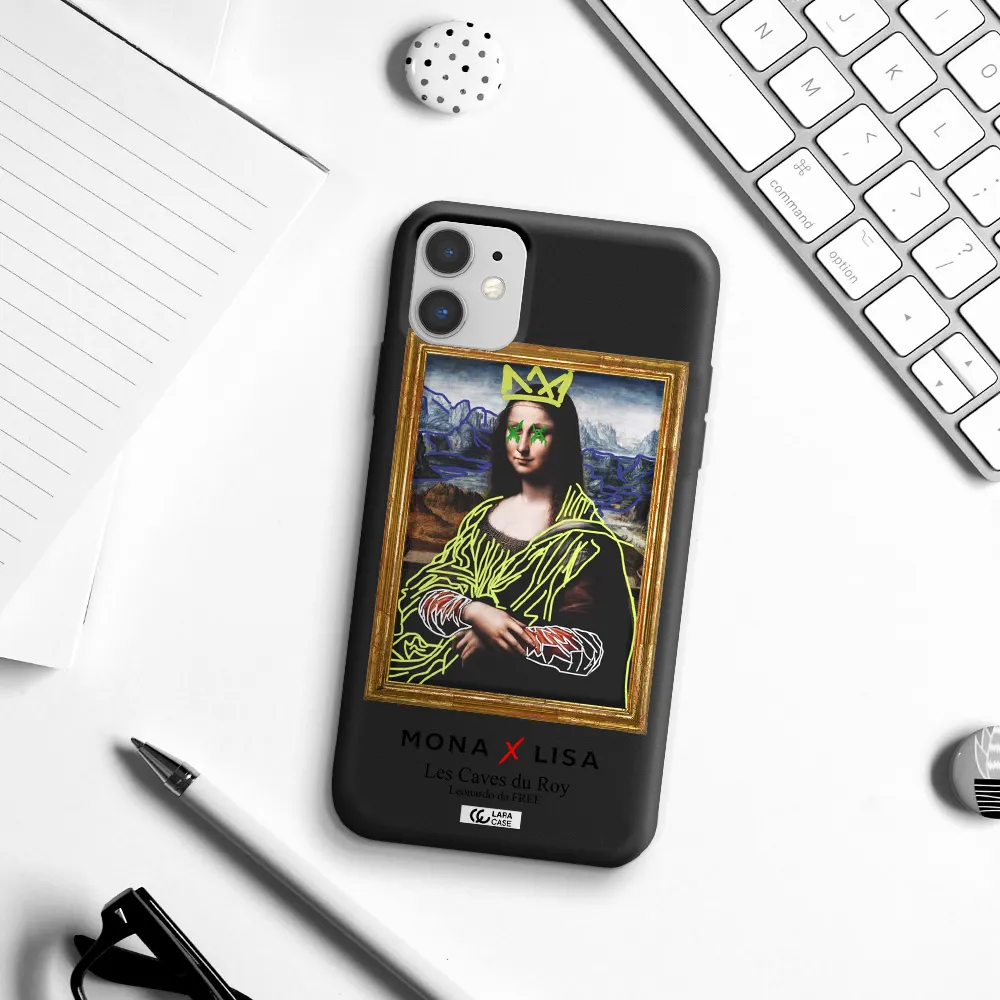 Monalisa Pop Art Apple iPhone 11 Silicone black Case