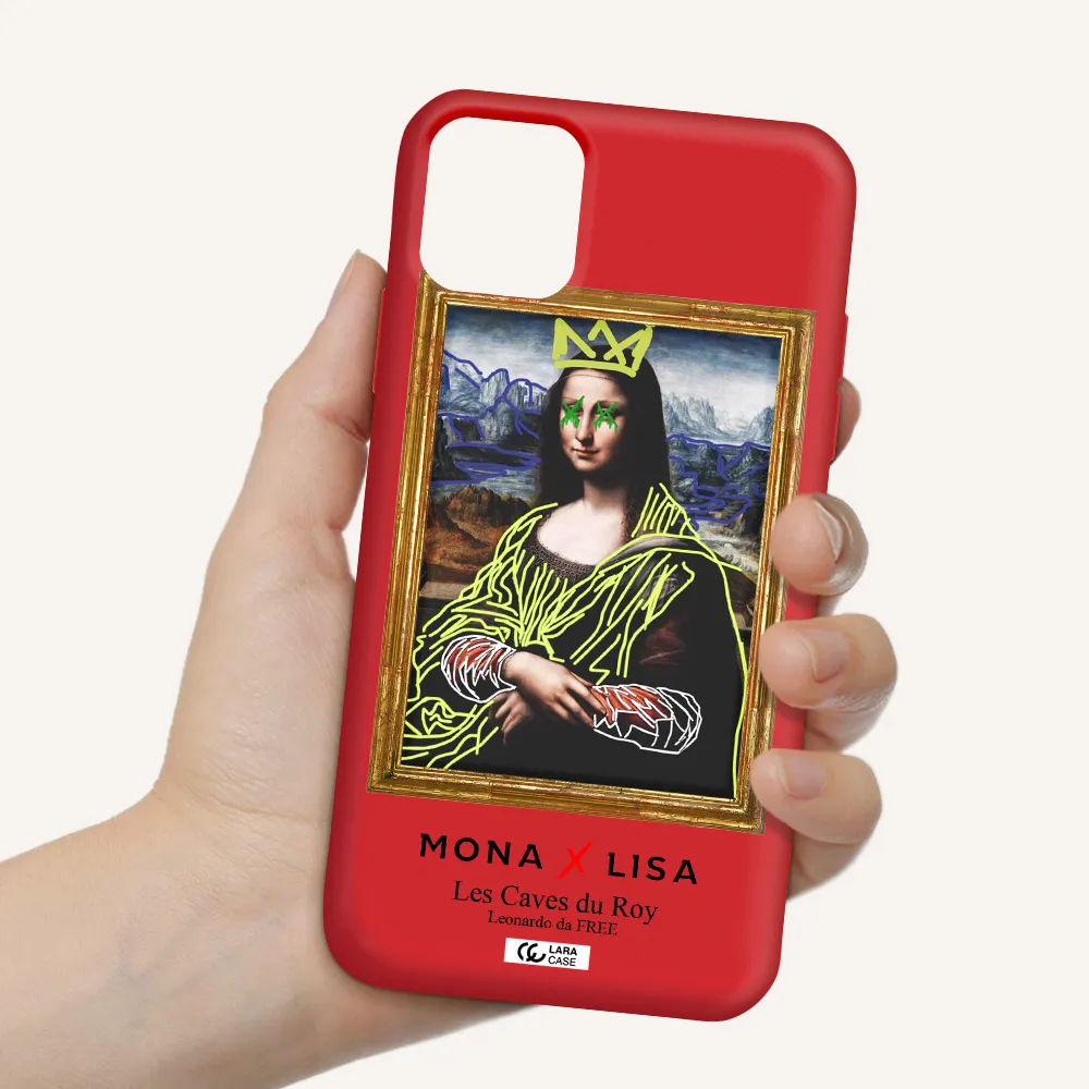 Monalisa Pop Art Apple iPhone 11 Silicone Imperial Red Case