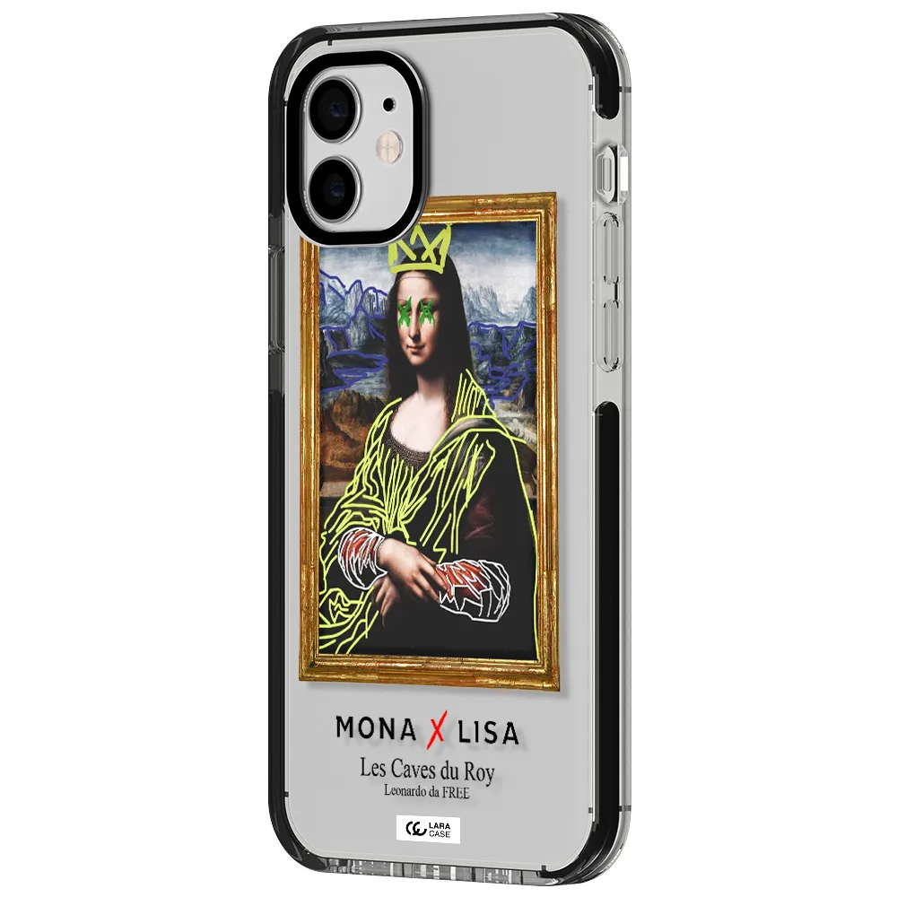 Monalisa Pop Art Apple iPhone 12 impact black border Case