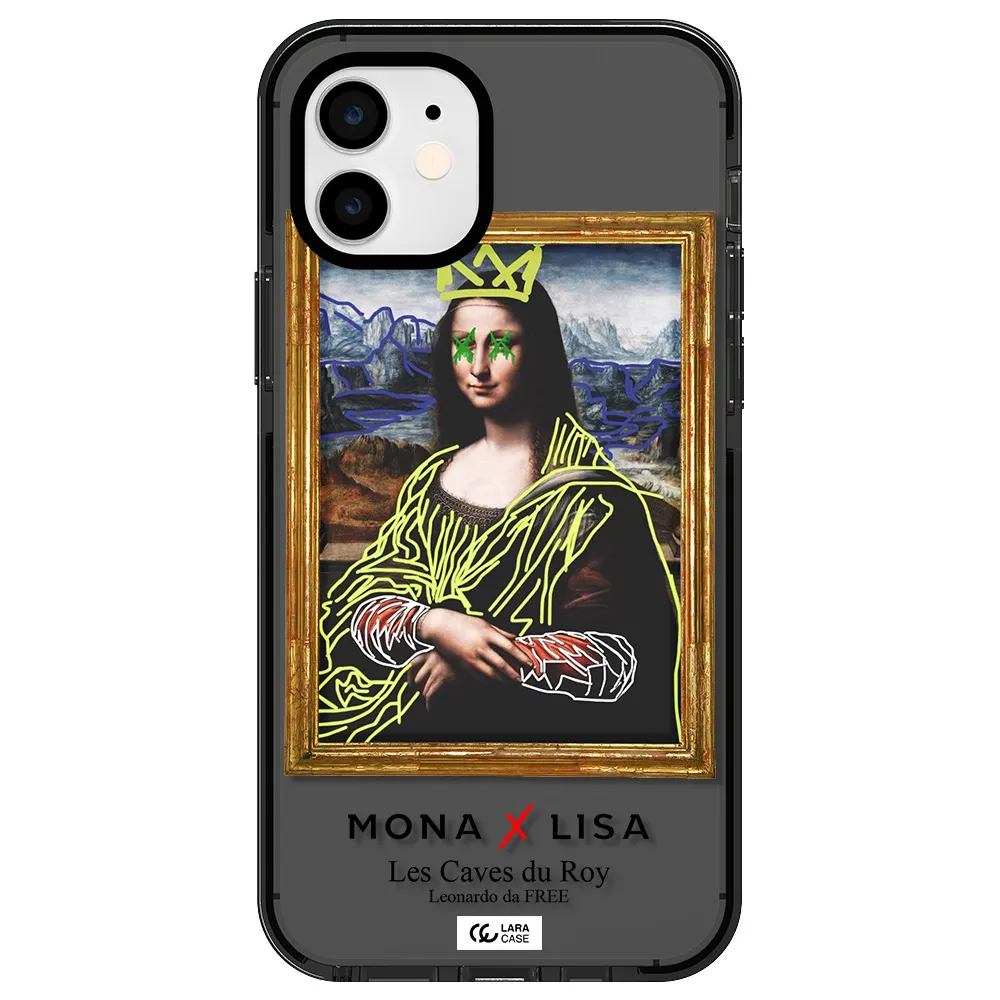 Monalisa Pop Art Apple iPhone 12 impact Smoke Black Case