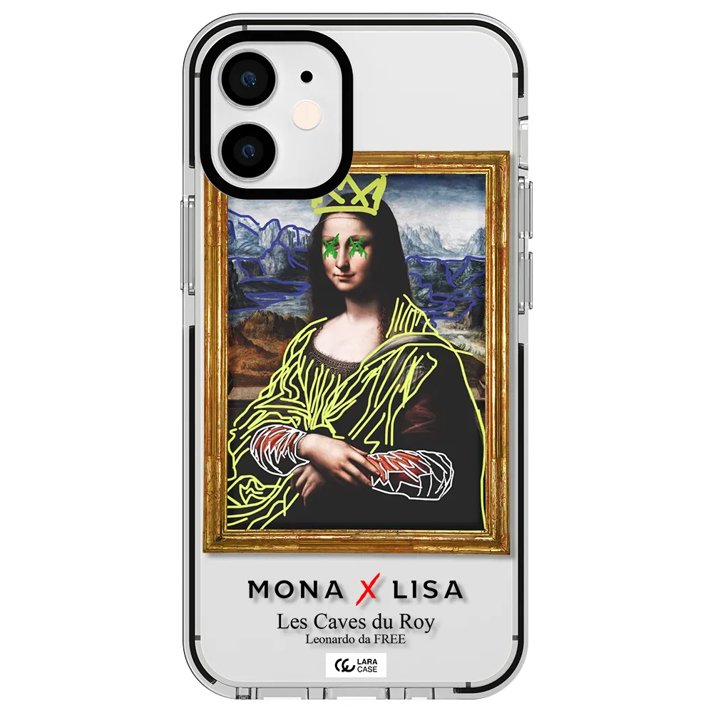 Monalisa Pop Art Apple iPhone 12 mini impact black border Case
