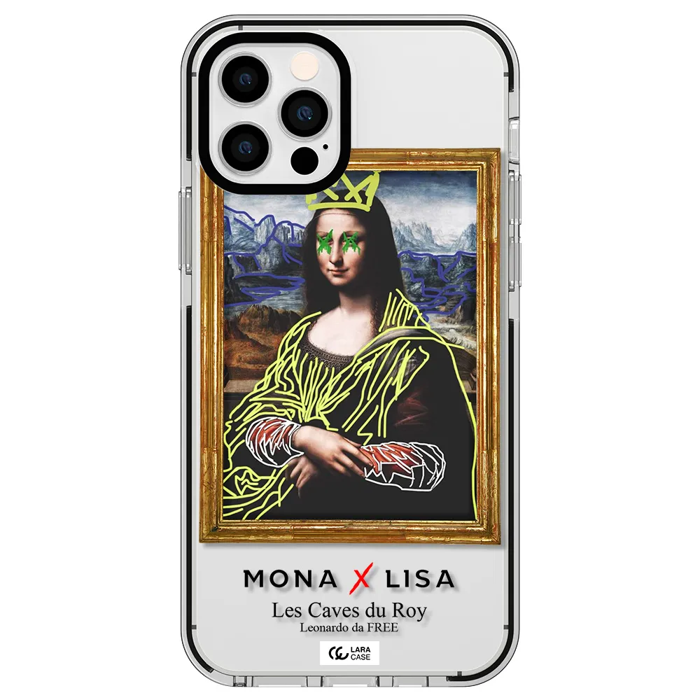 Monalisa Pop Art Apple iPhone 12 pro impact black border Case