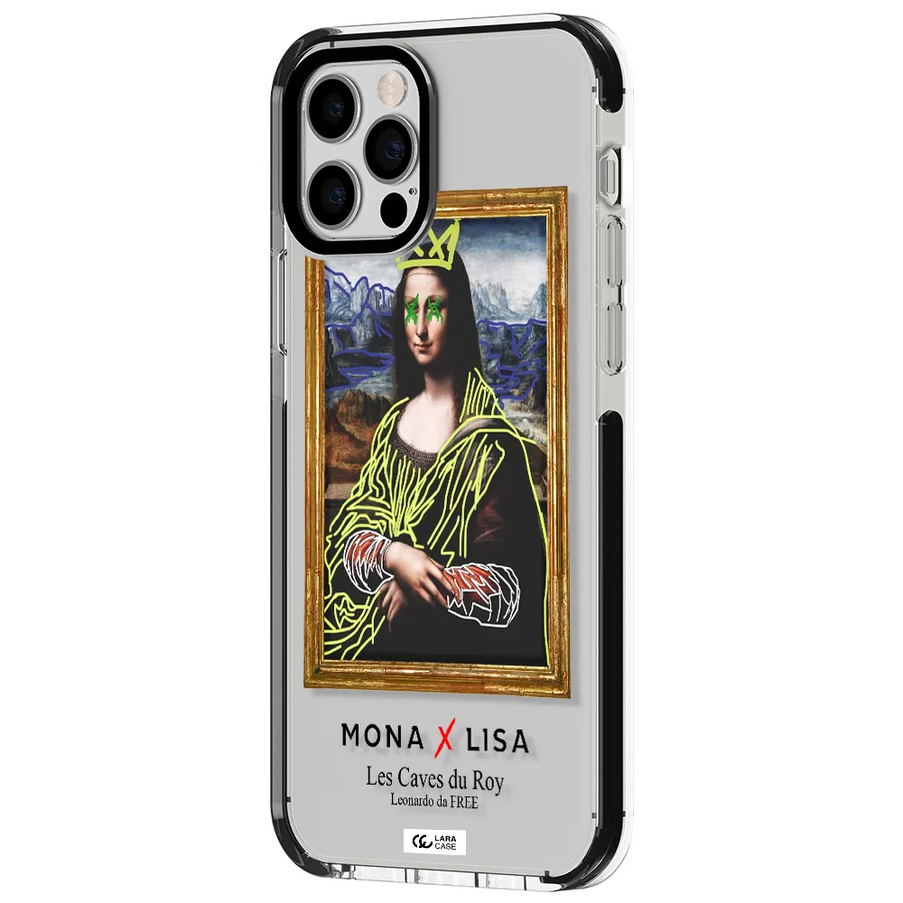 Monalisa Pop Art Apple iPhone 12 pro impact black border Case