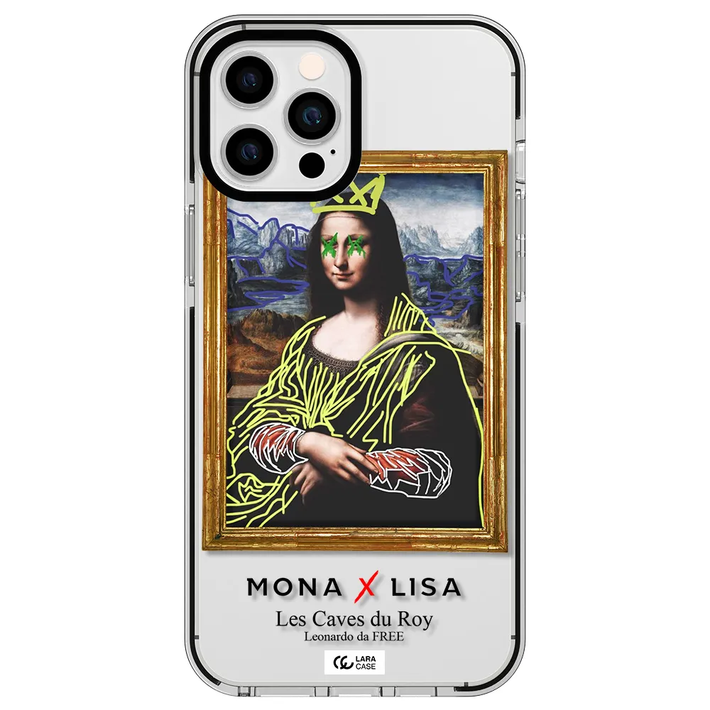 Monalisa Pop Art Apple iPhone 12 pro max impact black border Case